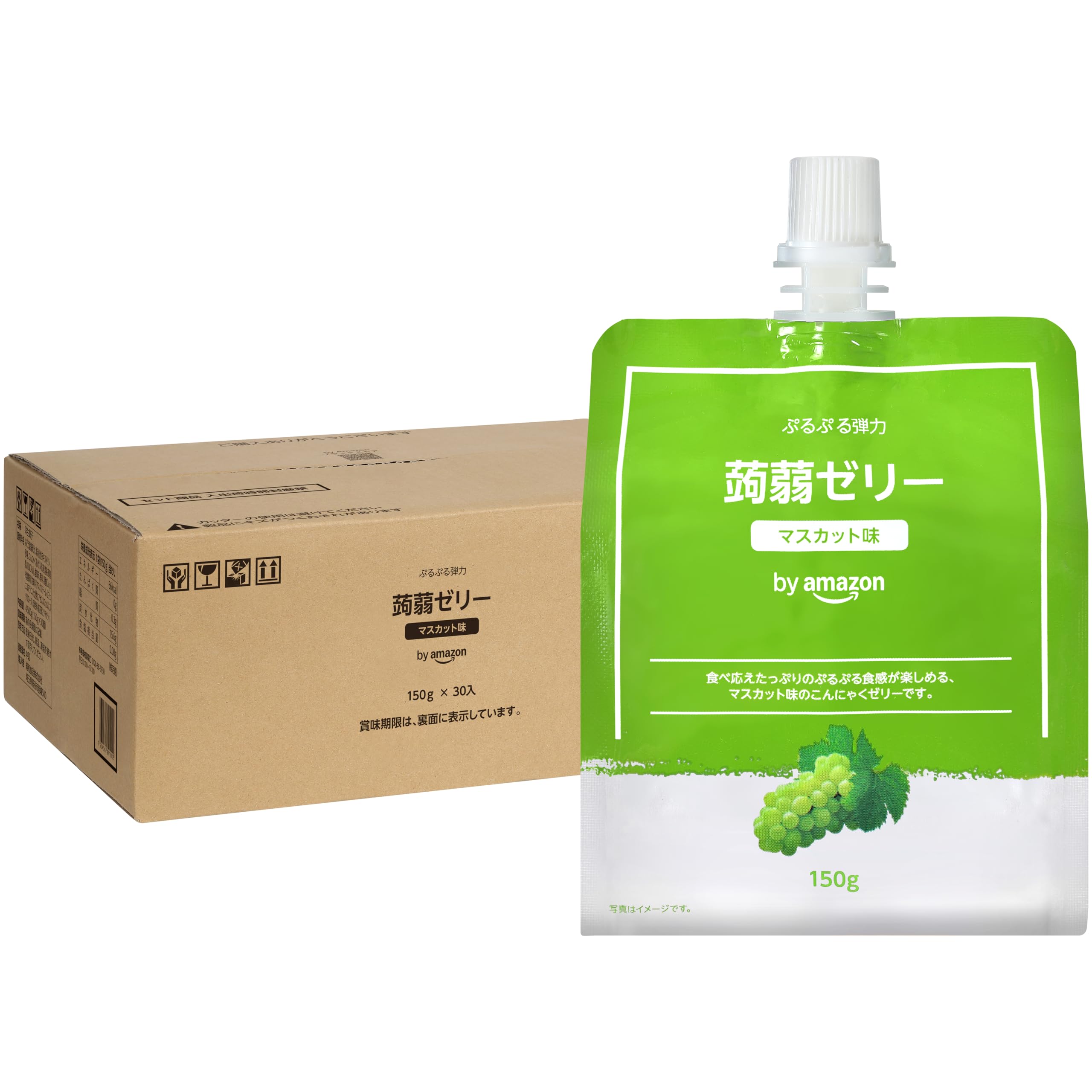 Amazon.co.jp: by Amazon 蒟蒻ゼリー マスカット味 150g x 30個 : 食品